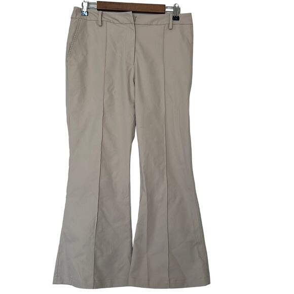 LATTELIER Women’s Cropped Flared Trousers, Light Camel, Size L - Picture 3 of 8